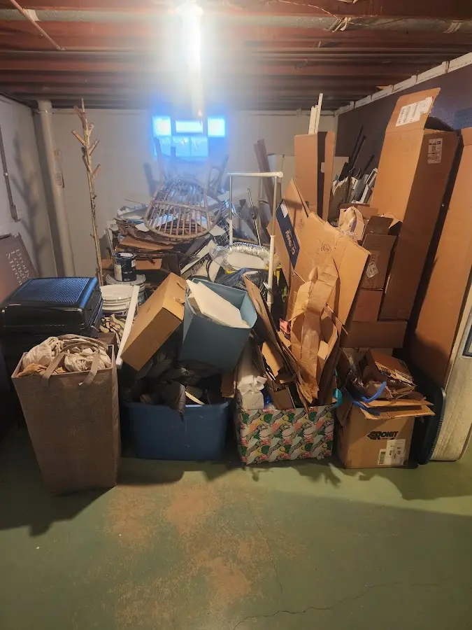 Roll-off dumpster container at job site for Concrete Dumpster Rental in Carbondale